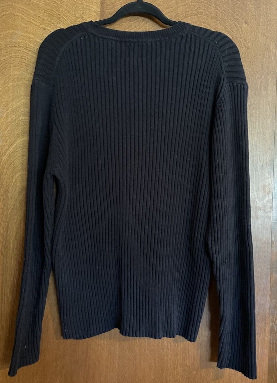 Vintage Gap Sweater Mens XL Navy Blue Cotton Ribbed Trim Crew Neck Y2K 90s